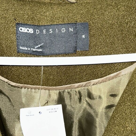 ASOS Olive Green Trench Belted Jacket(Size Medium) - Picture 10 of 10